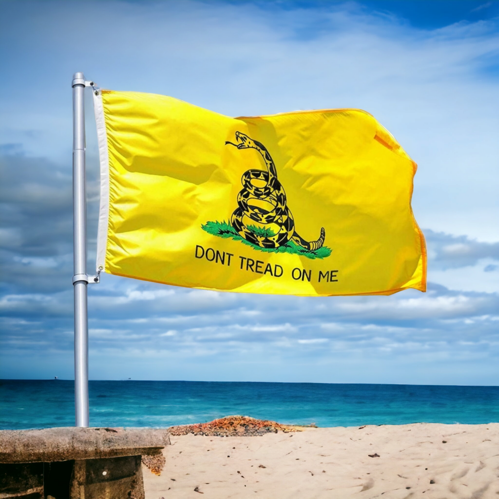 Don't Tread On Me Gadsden Flag  (Yellow)